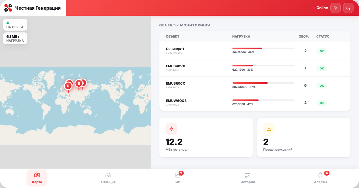 iPad: карта и список объектов в landscape-режиме